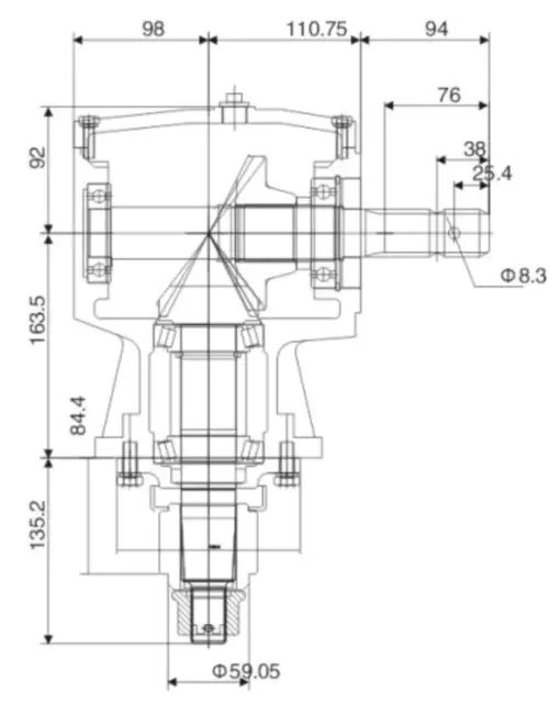 EP-966109 Agricultural Lawn Mower Gearbox